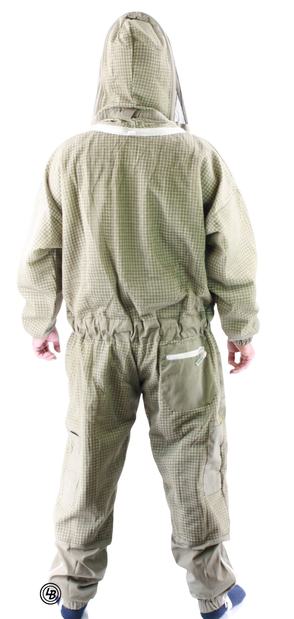 Ventilerad dräkt khaki med huva Strl XL