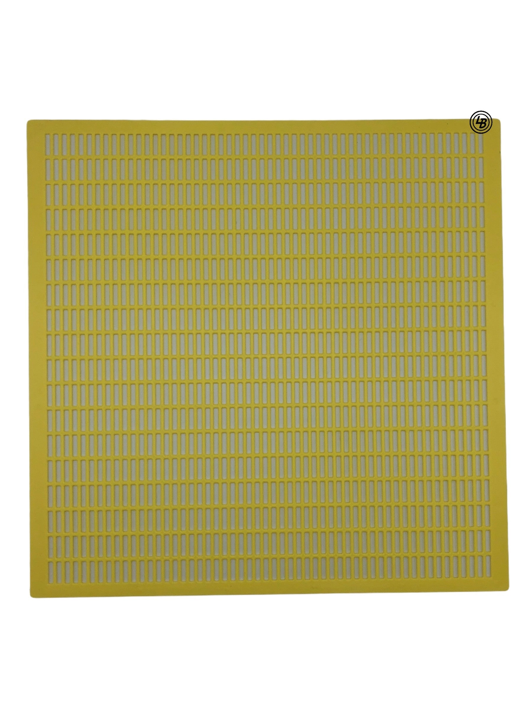 Spärrgaller 435 x 435 mm gul plast