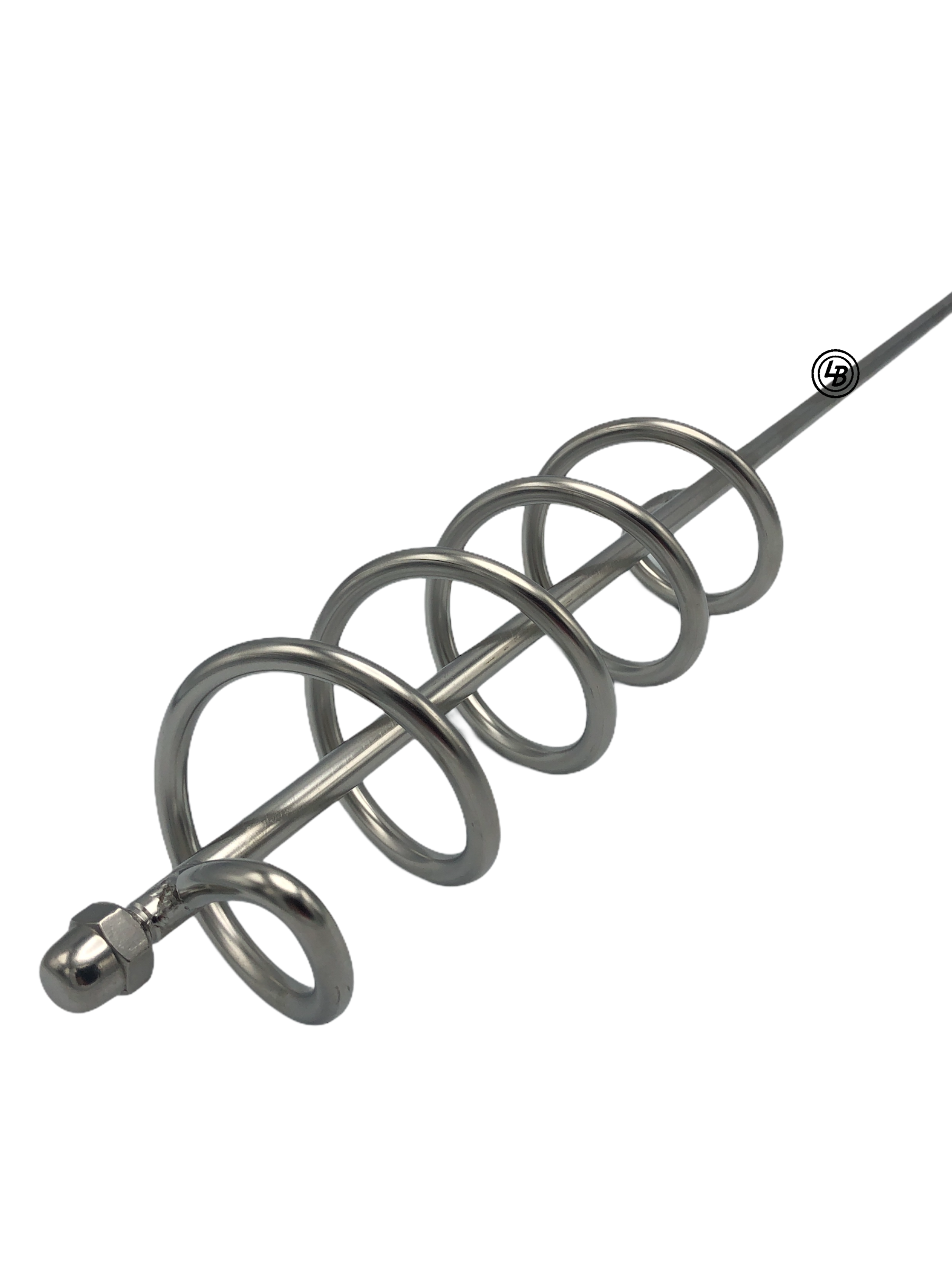 Rörspiral med med mittaxel, Längd 65 cm, Ändmutter