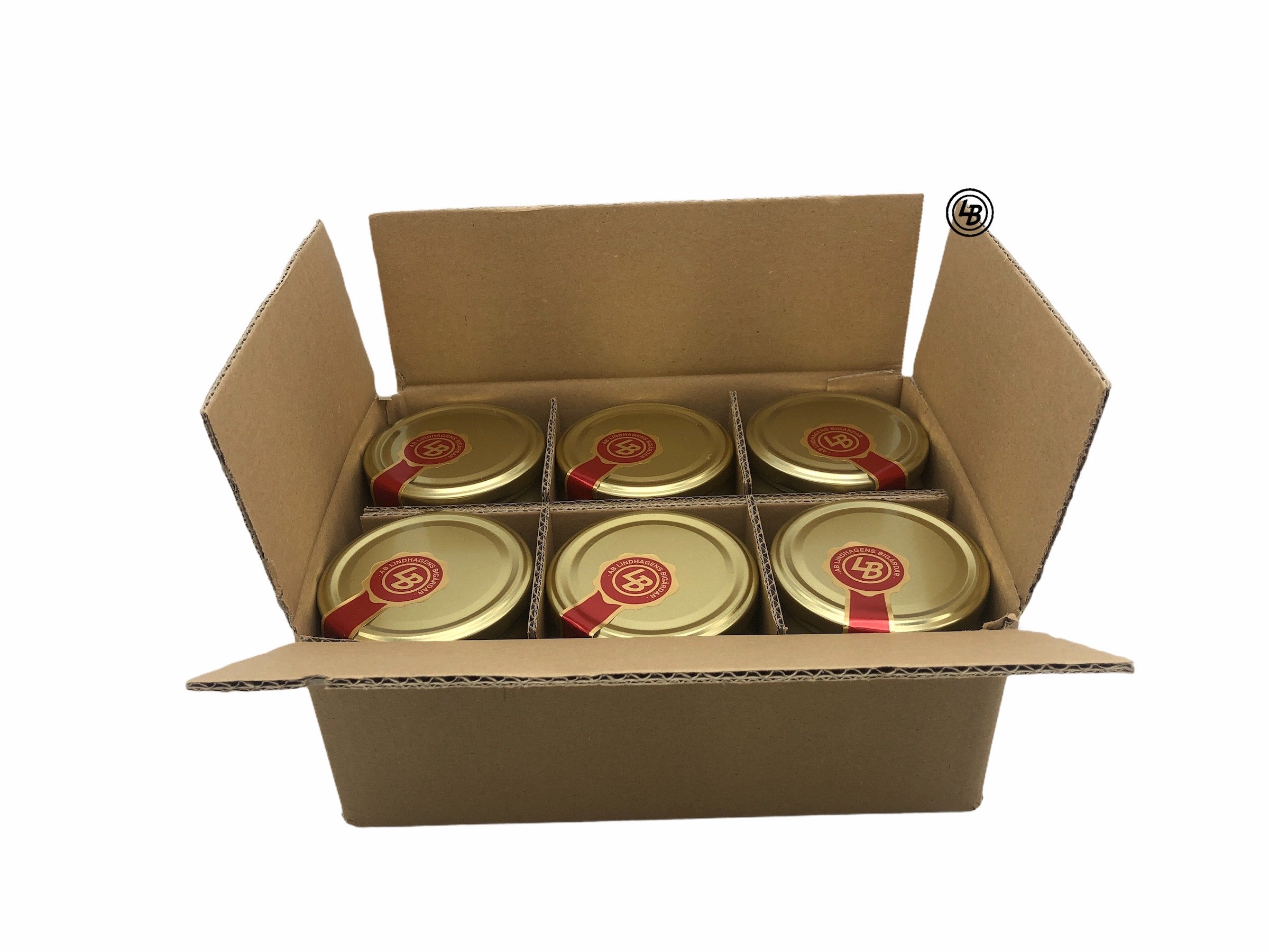 Försändelsekartong med fackinrede 6*500g
