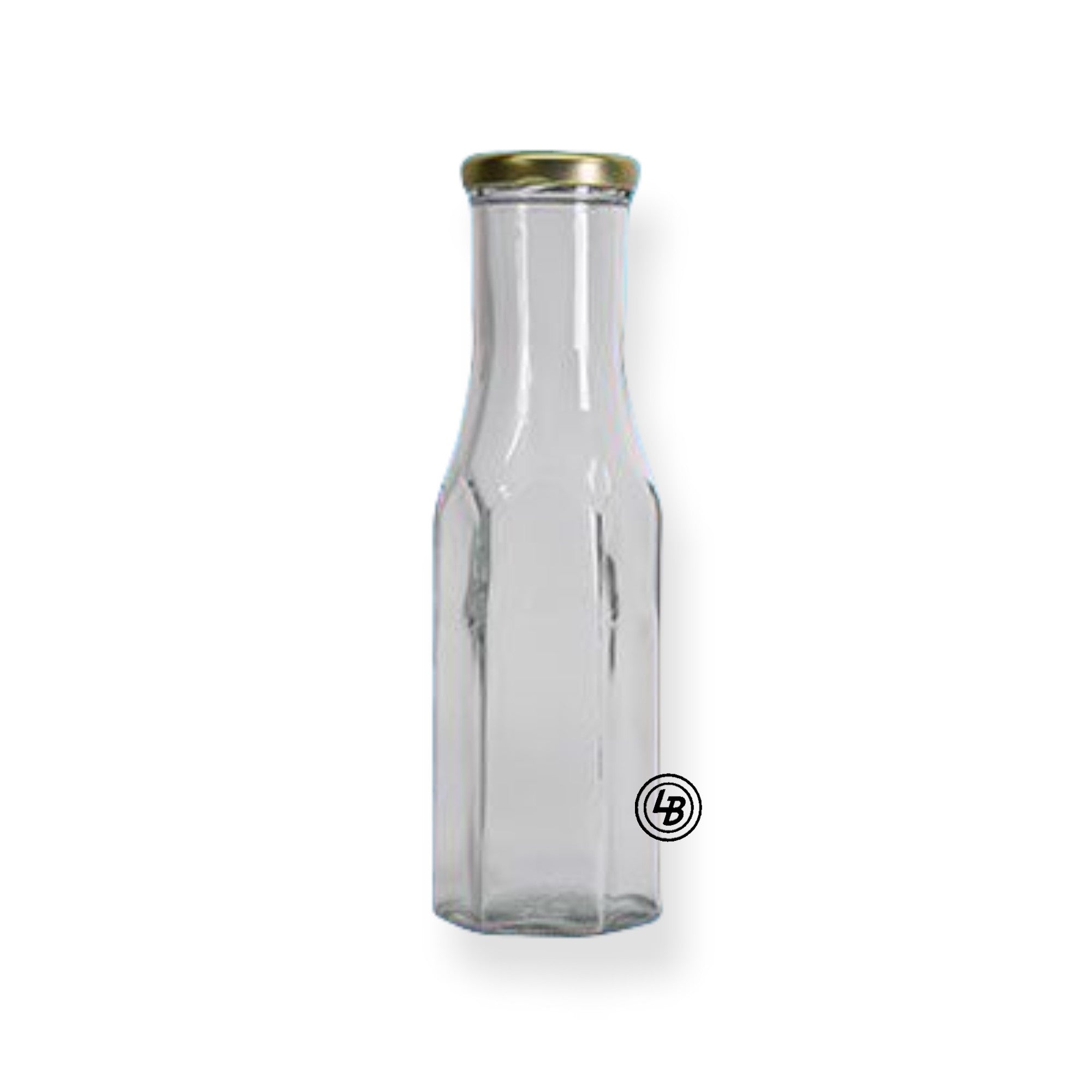 SEXKANTIG FLASKA 250ML 36/PKT INKL. LOCK 43MM BPA n.i.