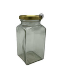 Glas fyrkantigt 312 ml med guldlock 58mm