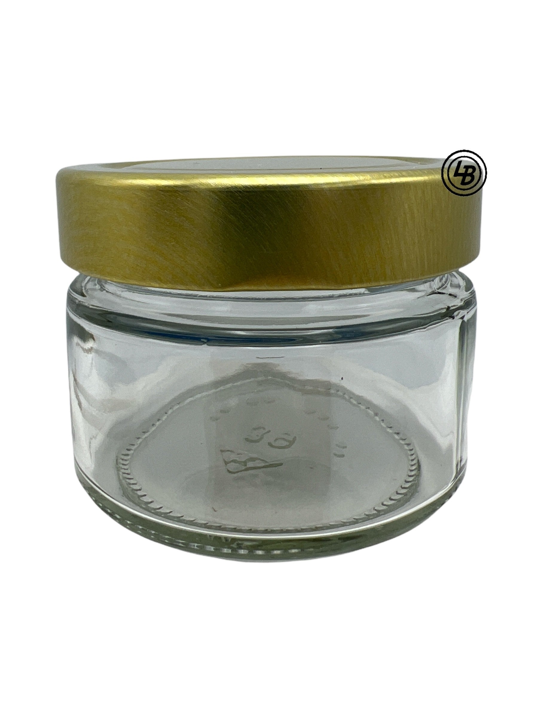 Glas136 ml med 66mm guldlock