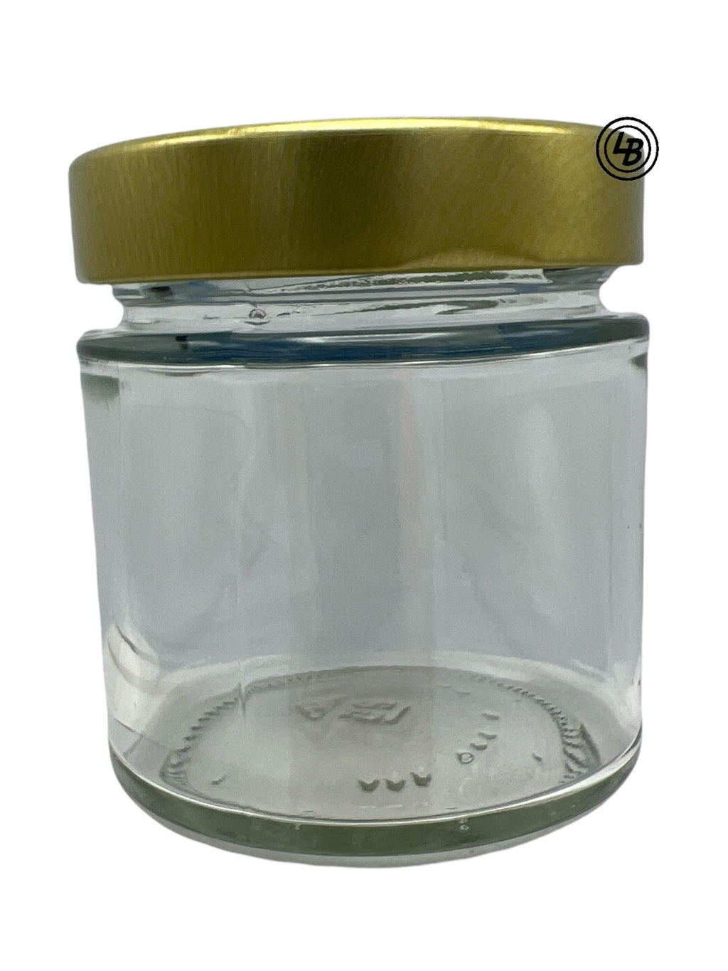 Glas 212 ml med 66mm guldlock
