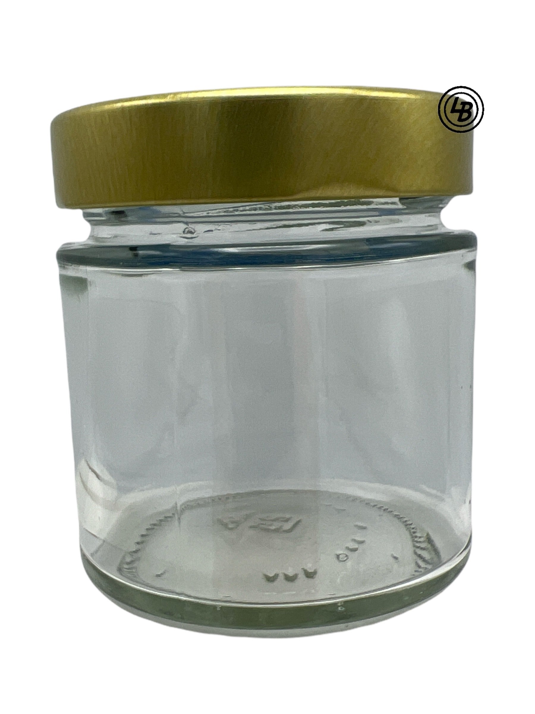 Glas 212 ml med 66mm guldlock