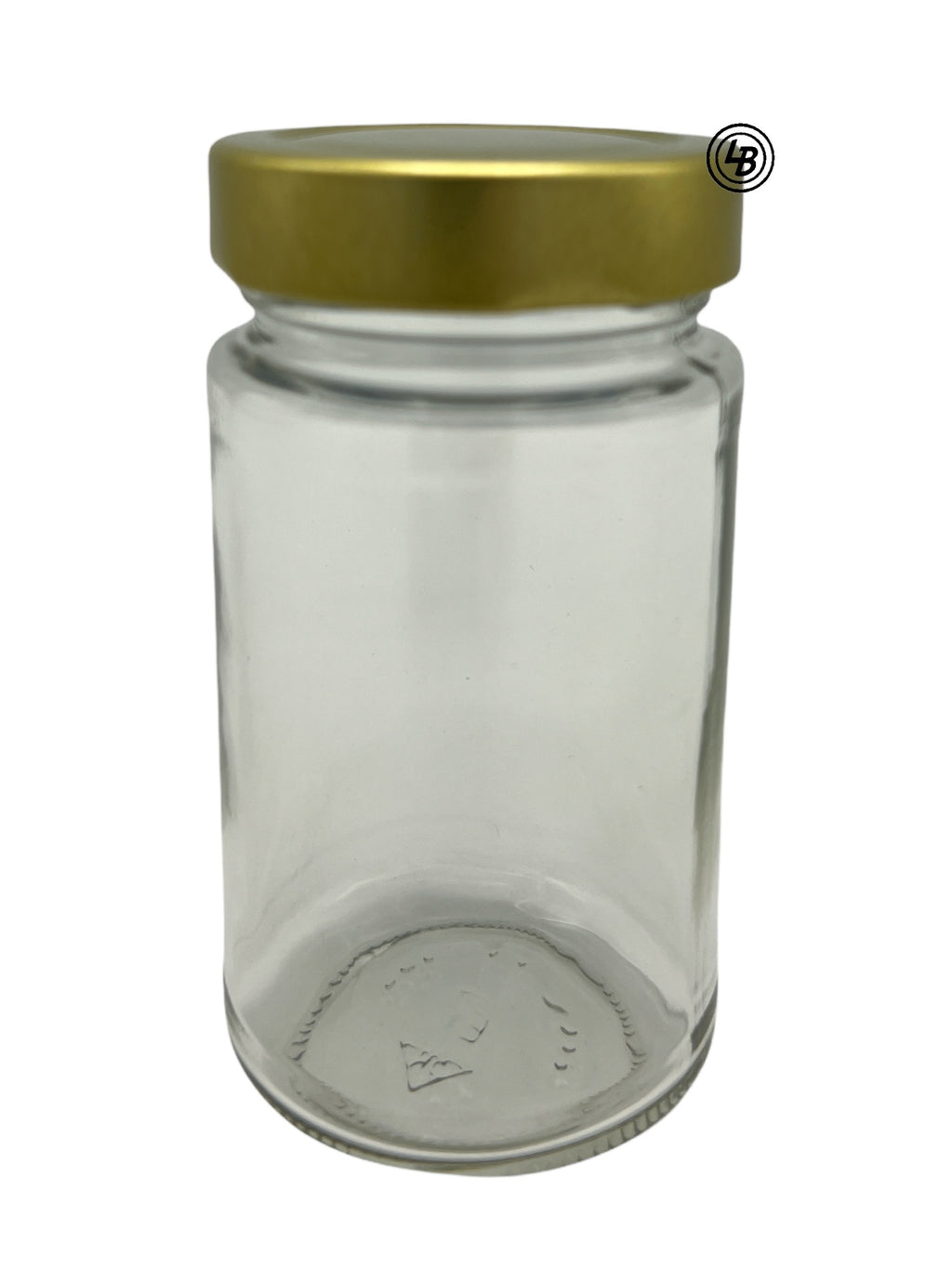 Glas 250 ml med 58mm guldlock