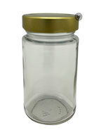 Glas 250 ml med 58mm guldlock