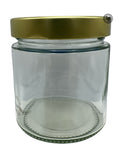 Glas 415 ml med 82mm guldlock
