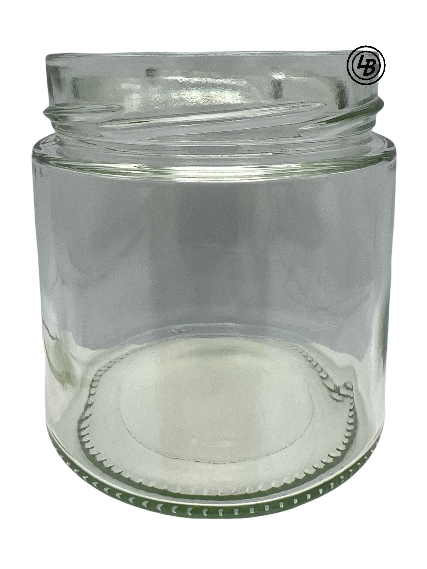 Glas 415 ml med 82mm guldlock