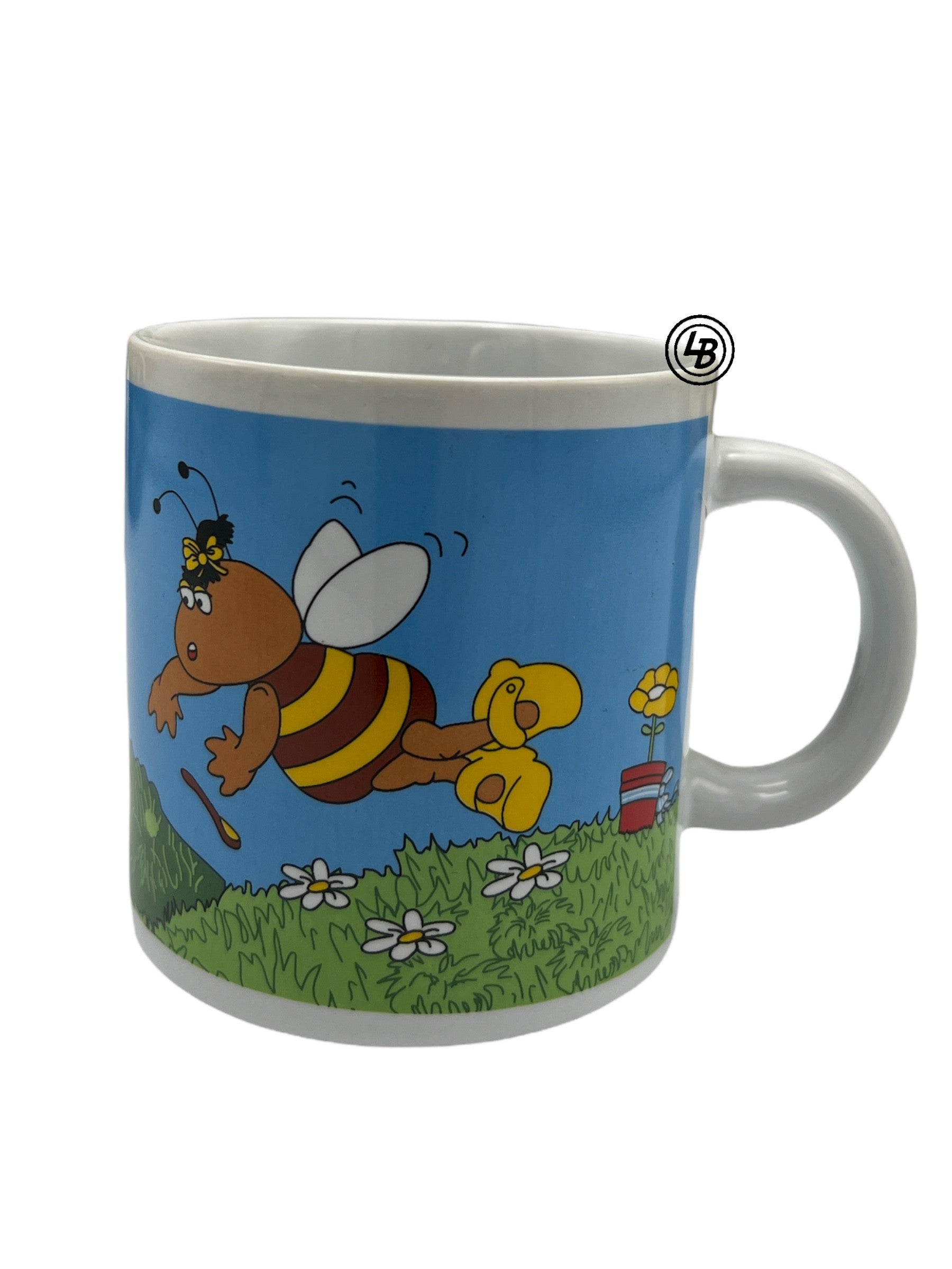 Mugg med bimotiv och plastlock
