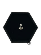Ring bi med blomma silver