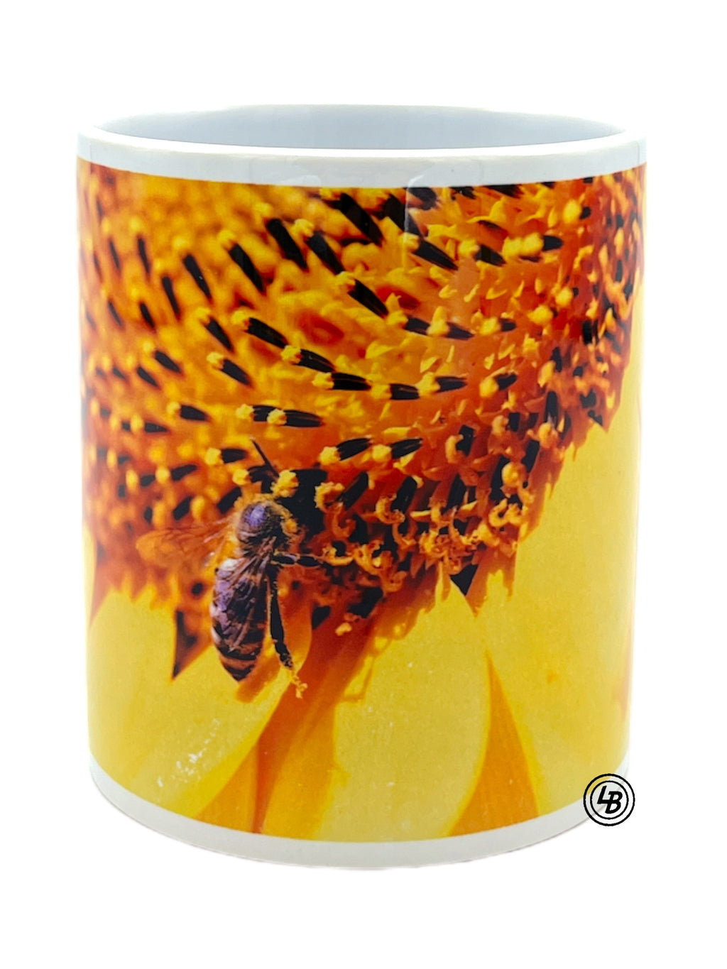 Mugg "bi på stor gul blomma"