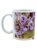 Mugg "Bi på lila vit blomma"