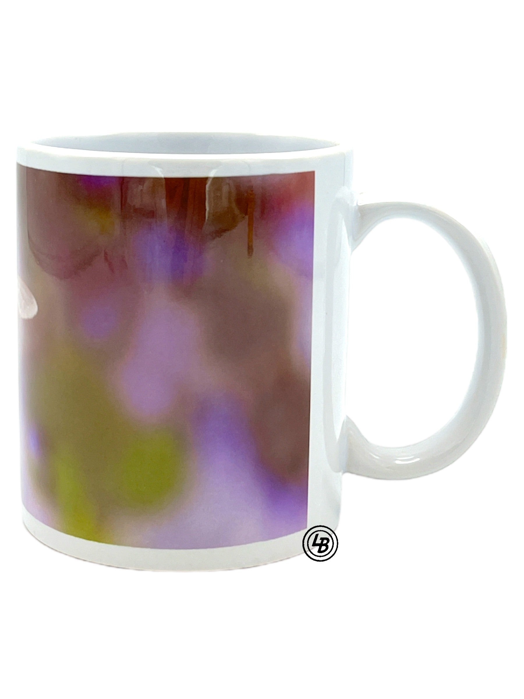 Mugg "Bi på lila vit blomma"
