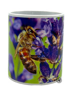 Mugg "bi på lila blomma"
