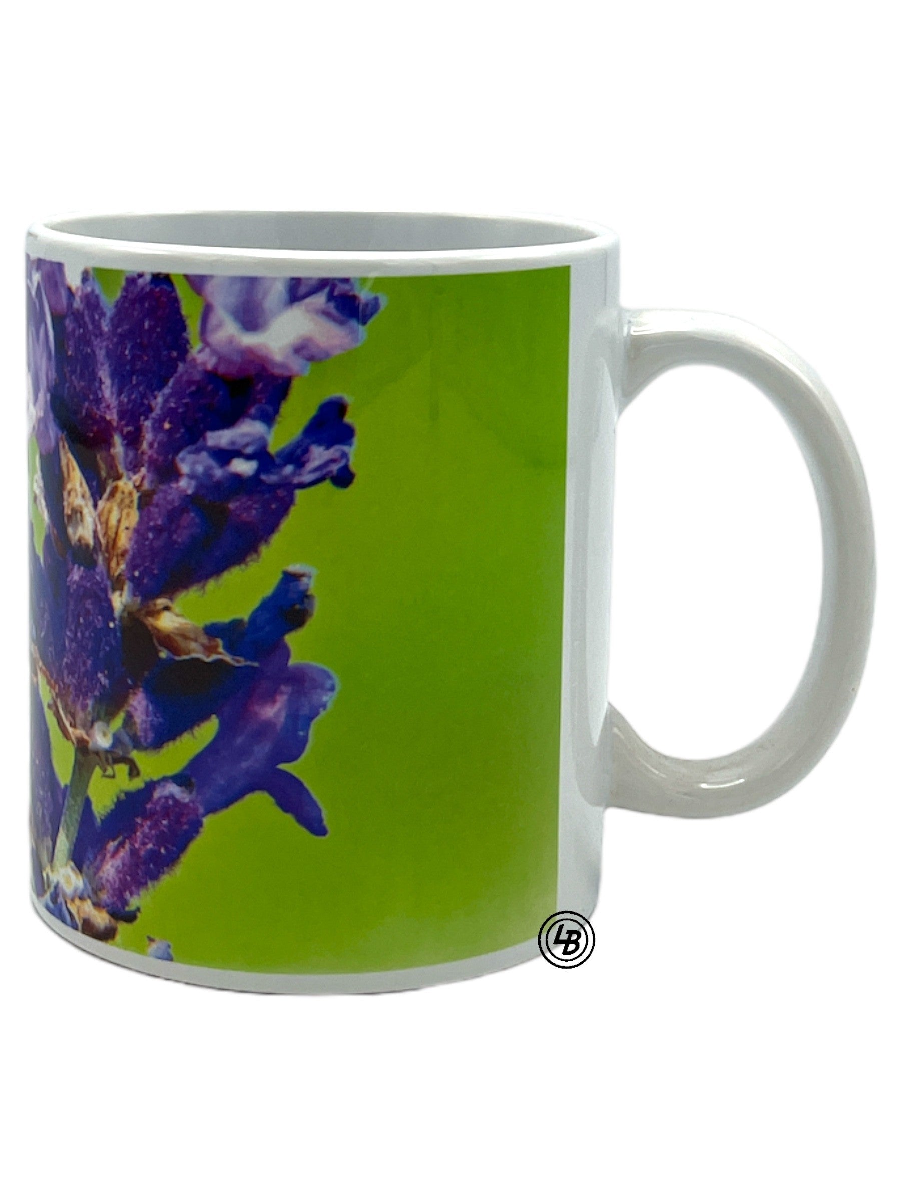 Mugg "bi på lila blomma"