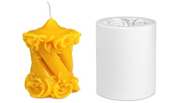 Gjutform Cylinder Skruvad Blomster 11 x 8 cm