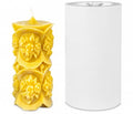Gjutform Cylinder Blomster 18 x 8 cm
