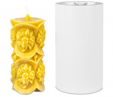 Gjutform Cylinder Blomster 18 x 8 cm