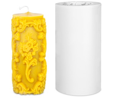 Gjutform Cylinder Blomstermotiv 20 x 9 cm