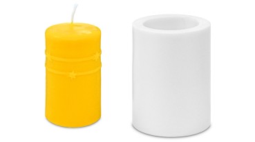 Gjutform cylinder med stjärnor 10 x 5,5 cm
