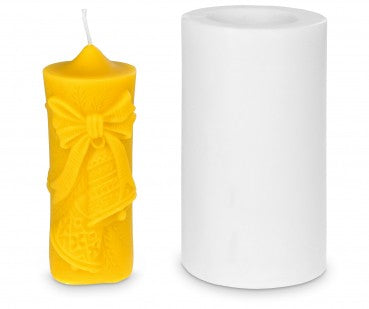 Gjutform cylinder med klockmotiv 14 x 5,5 cm