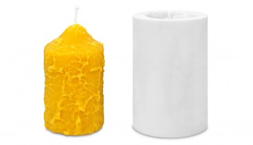 Gjutform cylinder med texturering 10 x 5,5 cm