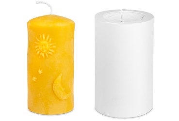 Gjutform cylinder med sol och måne 11 x 6