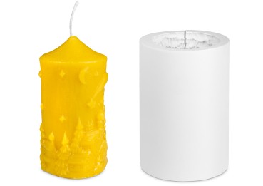 Gjutform cylinder vinterlandskap 11 x 6 cm