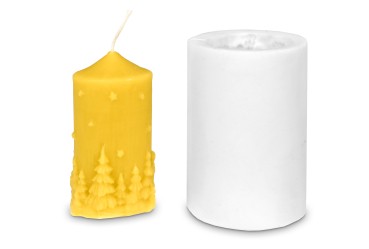 Gjutform cylinder vinterlandskap 10 x 5 cm