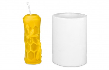 Gjutform cylinder med bimotiv 7,5 x 3 cm