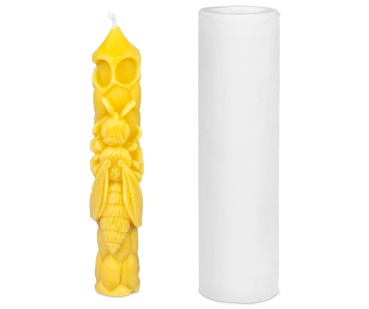 Gjutform ljus med bimotiv 18 x 4 cm