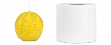 Gjutform klot med granmotiv 6,5 x 6,5 cm
