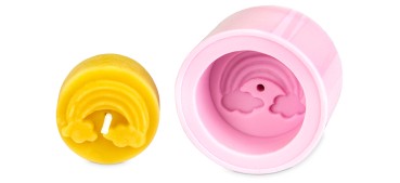 Gjutform värmeljus regnbåge 2 x 3,6 cm