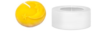Gjutform flytljus måne och stjärna 3 x 7,5 cm