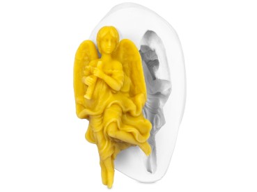 Gjutform ängel med flöjt 13,5 x 6,5 cm
