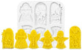 Gjutform träddekorationer 6st. 6 x 4 cm