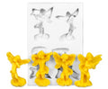 Gjutform träddekorationer 4st 6 x 4 cm