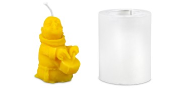 Gjutform munk med trumma 6 x 5 cm