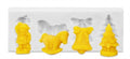 Gjutform träddekorationer 4st 4 x 4,6 cm