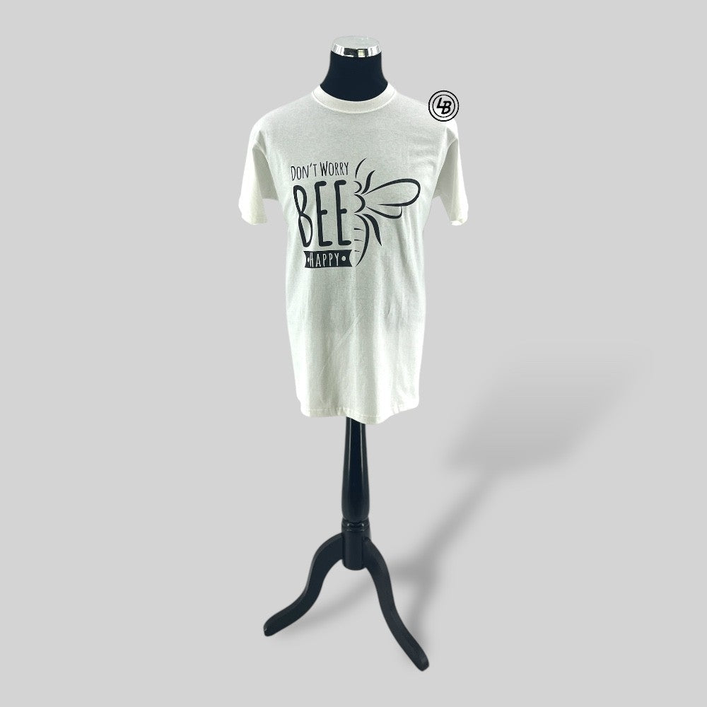 Vit T-Shirt "Bee happy"