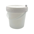 Vit plastburk 1,5 kg (1,2 L) med lock