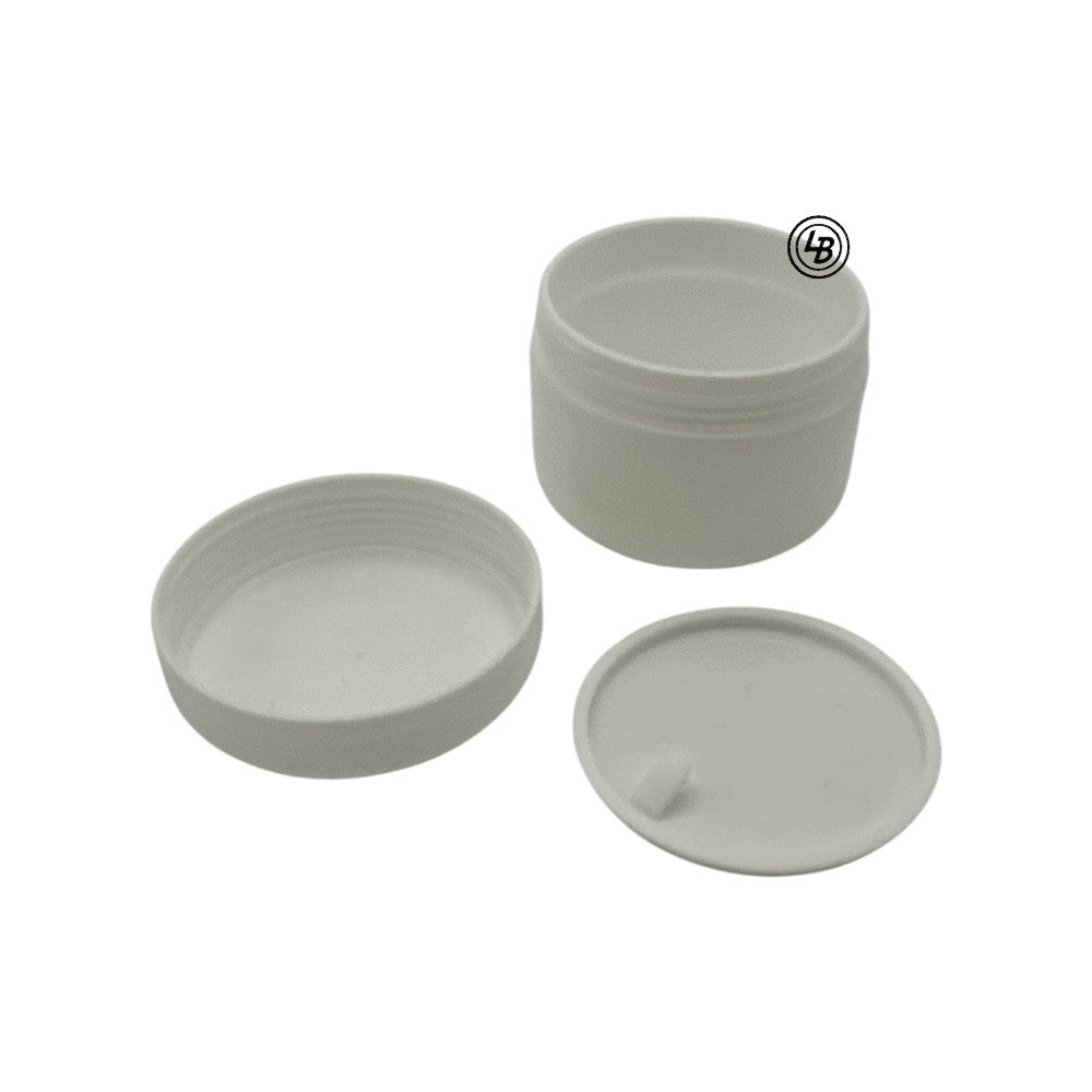 Burk av vit plast till salva 60ml
