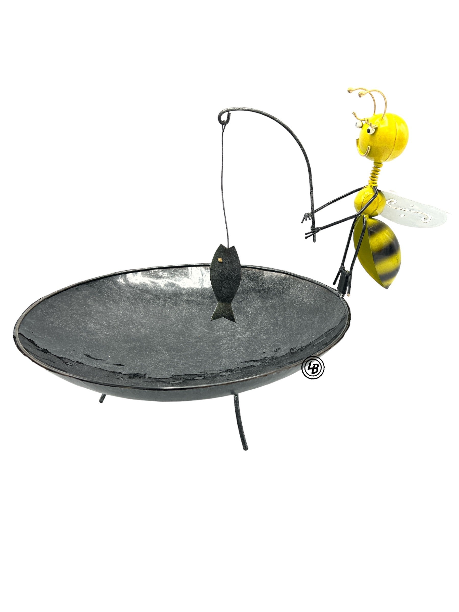 Fågelbad bi i plåt 30cm