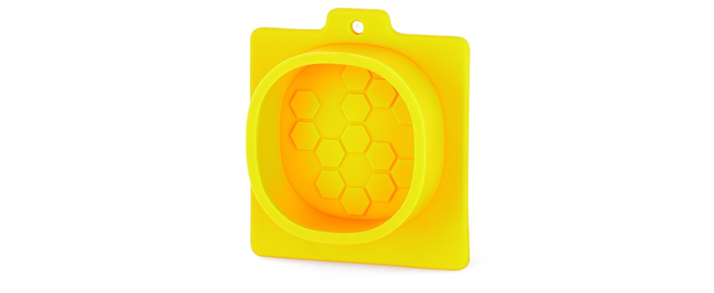 Tvålgjutform Oval vaxmotiv, gul silikon