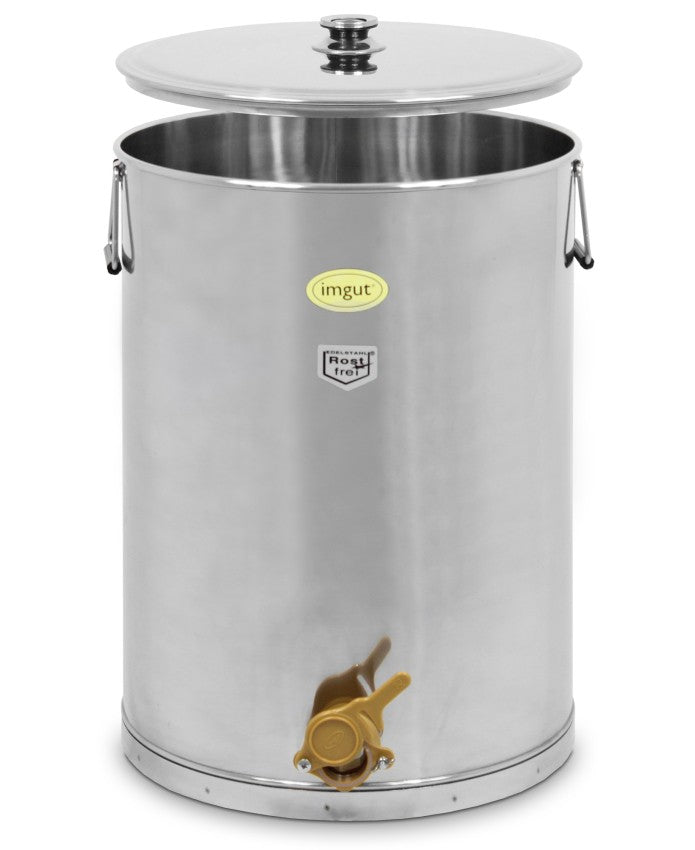 Tappkärl rostfri 100 kg, Plastkran, 2 handtag