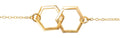 Armband dubbelhexagon guld