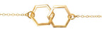 Armband dubbelhexagon guld