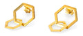 Örhänge dubbelhexagon guld