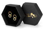 Örhänge dubbelhexagon guld